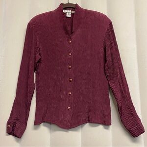 Vintage Amen Wardy Emanuel Ungaro Parallele Women’s Top Crinkle Designer Luxury